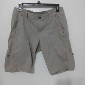 Kuhl beige Boys 18Slim Outdoor Hiking cargo School shorts with utility pockets